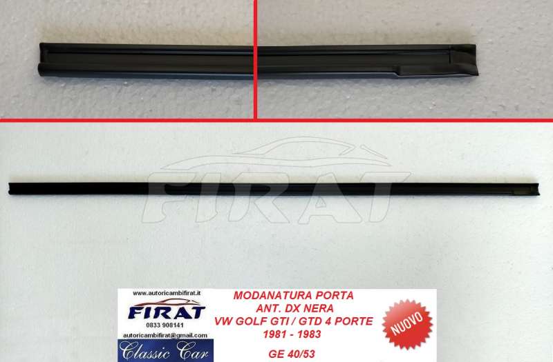 MODANATURA PORTA VW GOLF 4P 81 - 83 ANT.DX NERA (40/53)